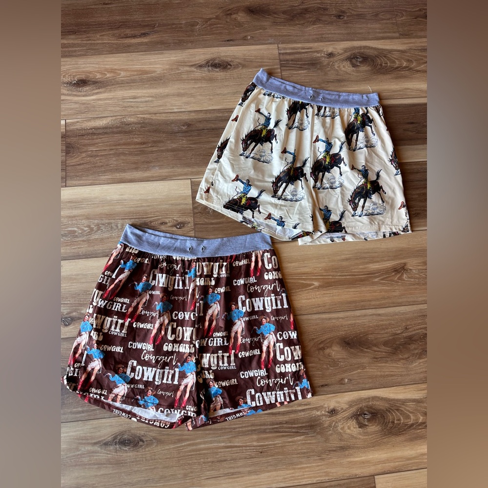 Cowgirl Themed Shorts Set